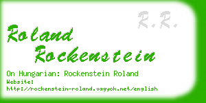 roland rockenstein business card